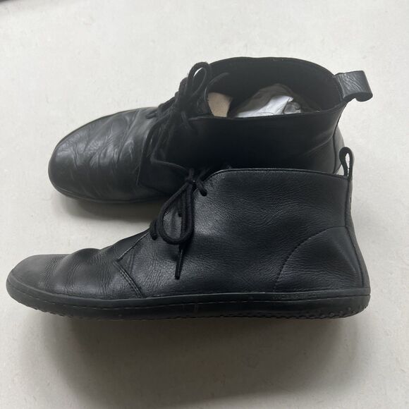 Vivobarefoot Shoes Men 45 EU / US 11.5-12 Black Leather Wild Hide Lace Up Boot - Picture 6 of 13